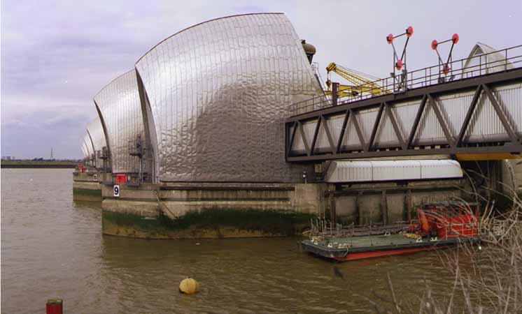 photo of thames barrier detail