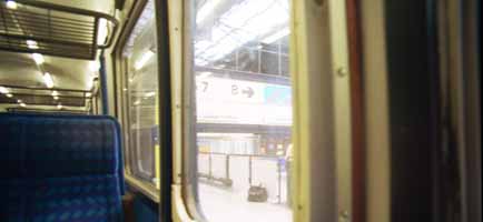 photo of train outside Victoria station
